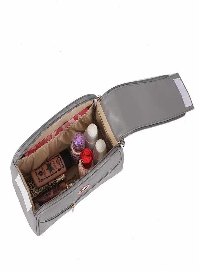 SALEPUSH Toiletry Bag Cosmetic Bag Make Up Box for Brushes, Accessories with a Sleek and Minimalistic Design, Perfect for Both Men and Women (Grey) - Image 4